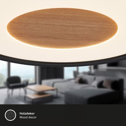 Brilo - Plafoniera LED da soffitto SUFIT WOOD LED/18W/230V 3000K Ø 29 cm