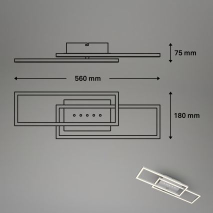 Brilo - Plafoniera LED dimmerabile/30W/230V/3000K cromo satinato
