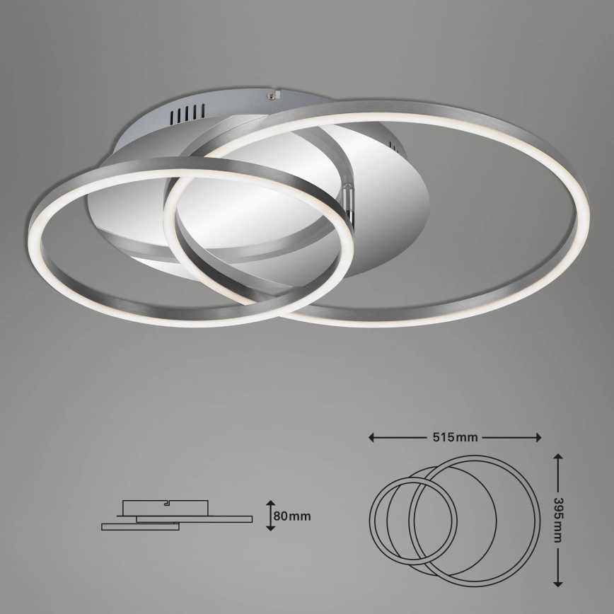 Brilo - Plafoniera LED dimmerabile FRAMES LED/14W/230V + LED/22W 3000K