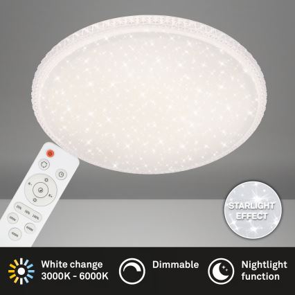 Brilo - Plafoniera LED dimmerabile LED/48W/230V 3000/4000/6500K Ø 60 cm + telecomando
