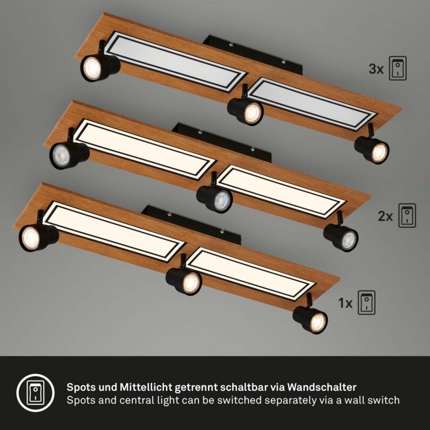 Brilo - Plafoniera LED LED/24W/230V + 3xGU10/9W 3000K
