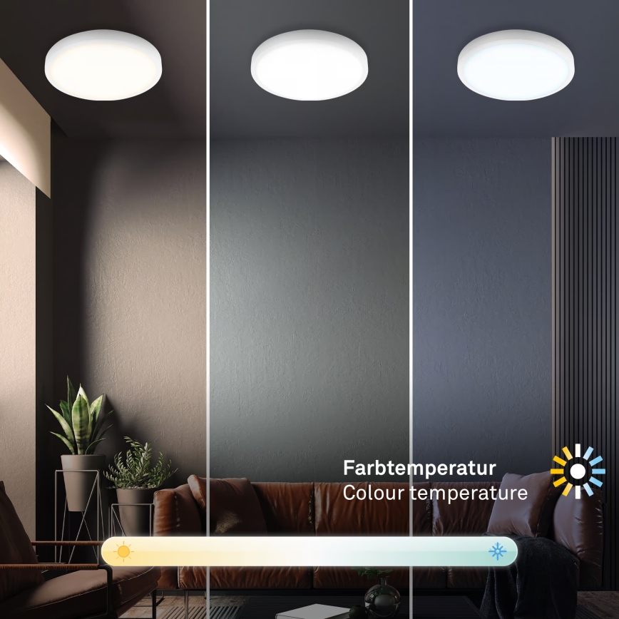 Brilo - Plafoniera LED RGBW dimmerabile LED/20W/230V 2200-6500K Wi-Fi Tuya diam. 27 cm