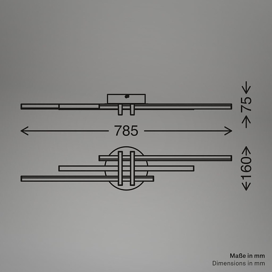 Brilo - Plafoniera LED TINKA LED/21W/230V 3000K nera