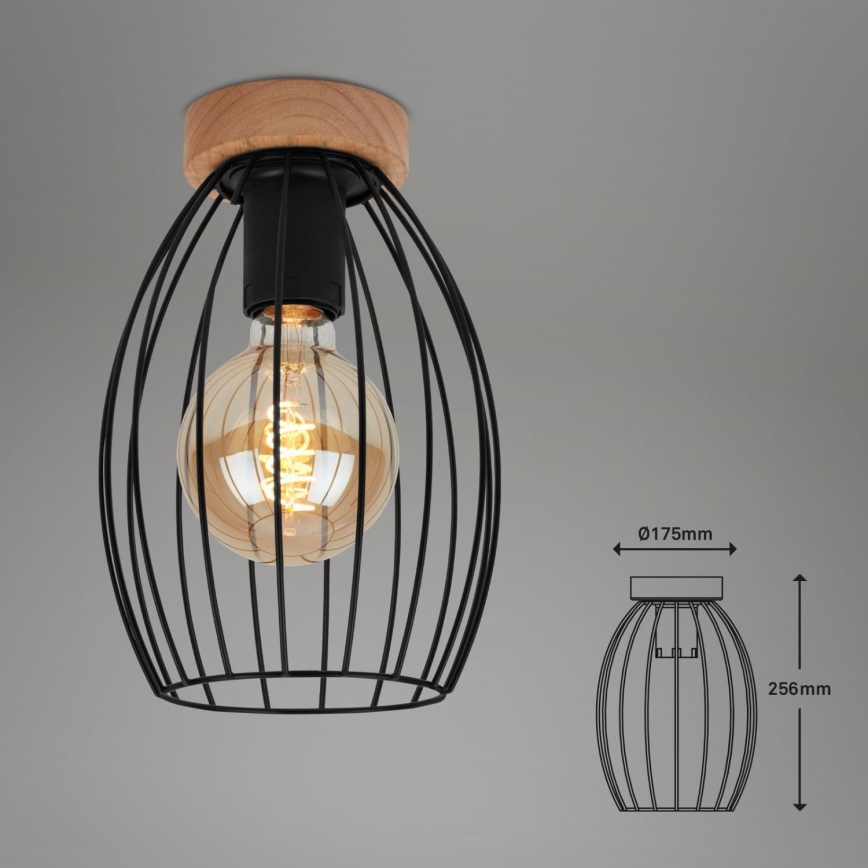 Brilo - Plafoniera WAKTU 1xE27/60W/230V albero di caucciù