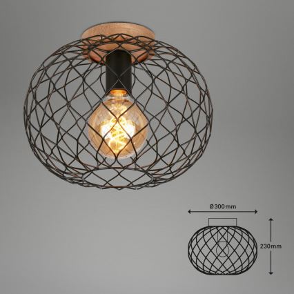 Brilo - Plafoniera WINKI 1xE27/40W/230V albero di caucciù