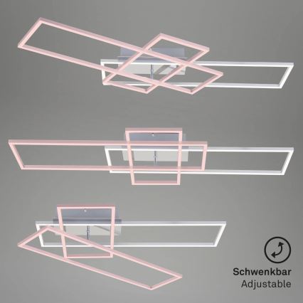 Brilo - Plafonnier à intensité variable FRAME LED/51W/230V 2700-5000K chrome mat + télécommande