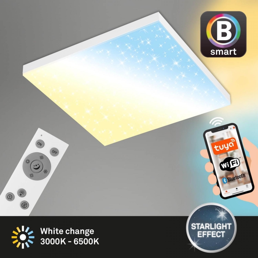 Brilo - Plafonnier à intensité variable FRAMELESS LED/24W/230V 3000-6500K Wi-Fi Tuya + télécommande