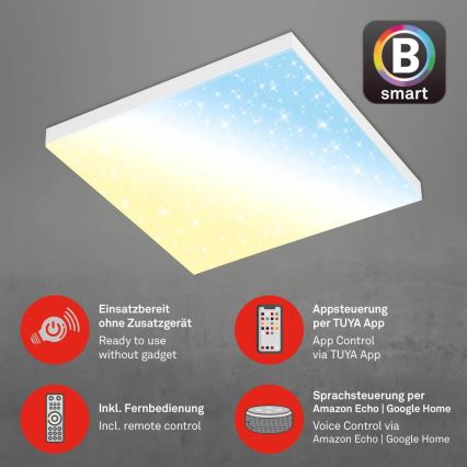 Brilo - Plafonnier à intensité variable FRAMELESS LED/24W/230V 3000-6500K Wi-Fi Tuya + télécommande