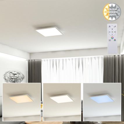 Brilo - Plafonnier à intensité variable LED RGB COLOUR LED/15W/230V 3000-6500K + télécommande