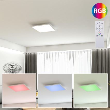 Brilo - Plafonnier à intensité variable LED RGB COLOUR LED/15W/230V 3000-6500K + télécommande
