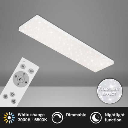 Brilo - Plafonnier à intensité variable LED STARRY SKY LED/24W/230V 3000-6500K + télécommande