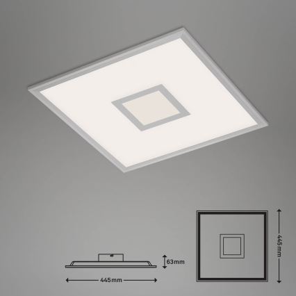 Brilo - Plafonnier à intensité variable RGB CENTRO LED/24W/230V 2700-6500K Wi-Fi Tuya + télécommande