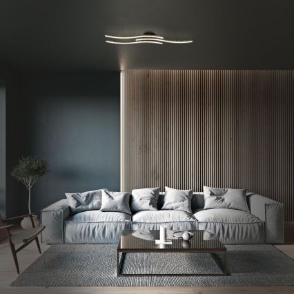 Brilo - Plafonnier LED/19W/230V 3000K noir