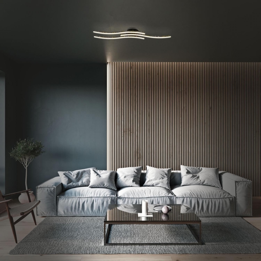 Brilo - Plafonnier LED/19W/230V 3000K noir