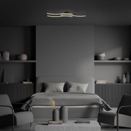 Brilo - Plafonnier LED/19W/230V 3000K noir