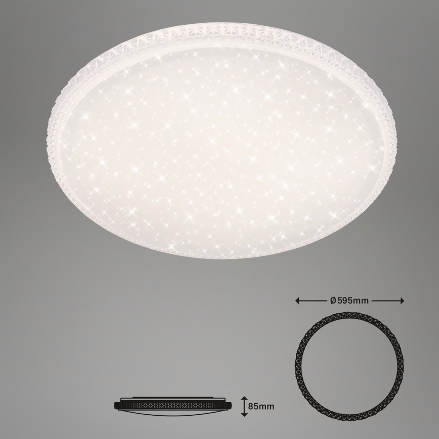 Brilo - Plafonnier LED dimmable LED/48W/230V 3000/4000/6500K Ø 60 cm + télécommande