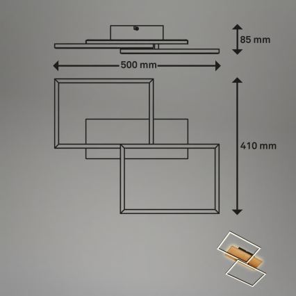 Brilo - Plafonnier LED dimmable CORNICE LED/30W/230V 3000K