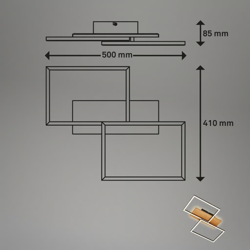 Brilo - Plafonnier LED dimmable CORNICE LED/30W/230V 3000K