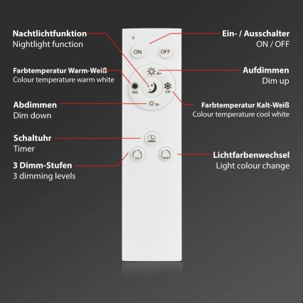 Brilo - Plafonnier LED dimmable FRAME LED/50W/230V 2700-6500K 72,4x72,4cm noir Wi-Fi Tuya + télécommande