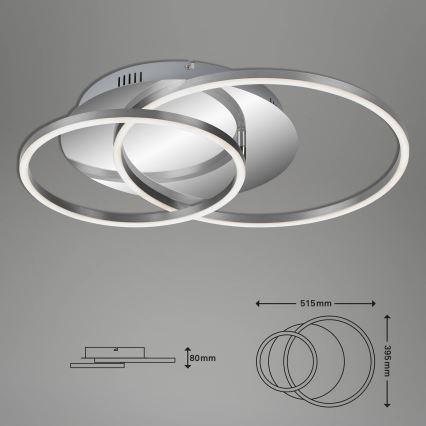 Brilo - Plafonnier LED dimmable FRAMES LED/14W/230V + LED/22W 3000K