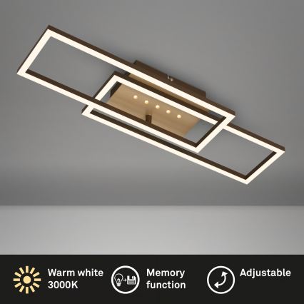 Brilo - Plafonnier LED dimmable LED/30W/230V 3000K marron