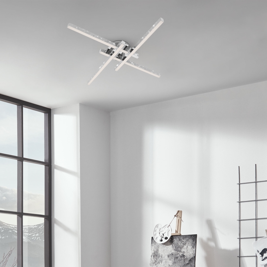 Brilo - Plafonnier LED REY 4xLED/5W/230V chrome brillant