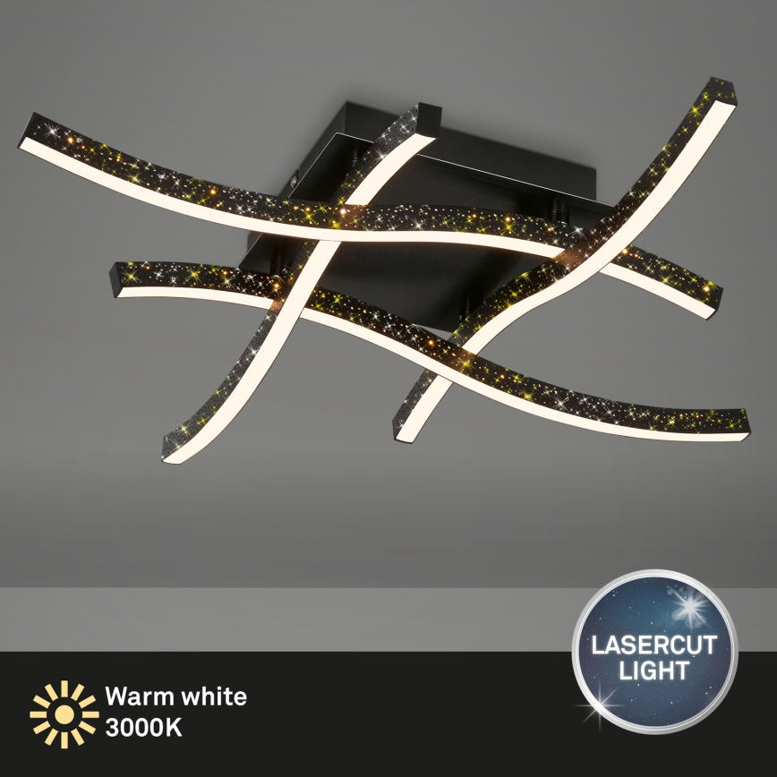 Brilo - Plafonnier LED REY 4xLED/6W/230V noir