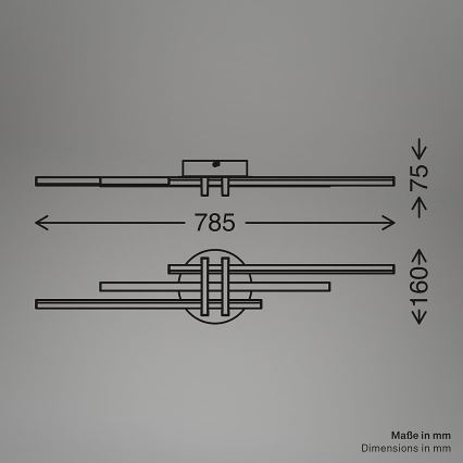 Brilo - Plafonnier LED TINKA LED/21W/230V 3000K cuivré