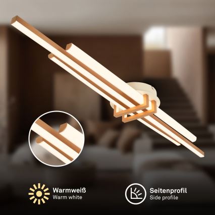 Brilo - Plafonnier LED TINKA LED/30W/230V 3000K cuivré