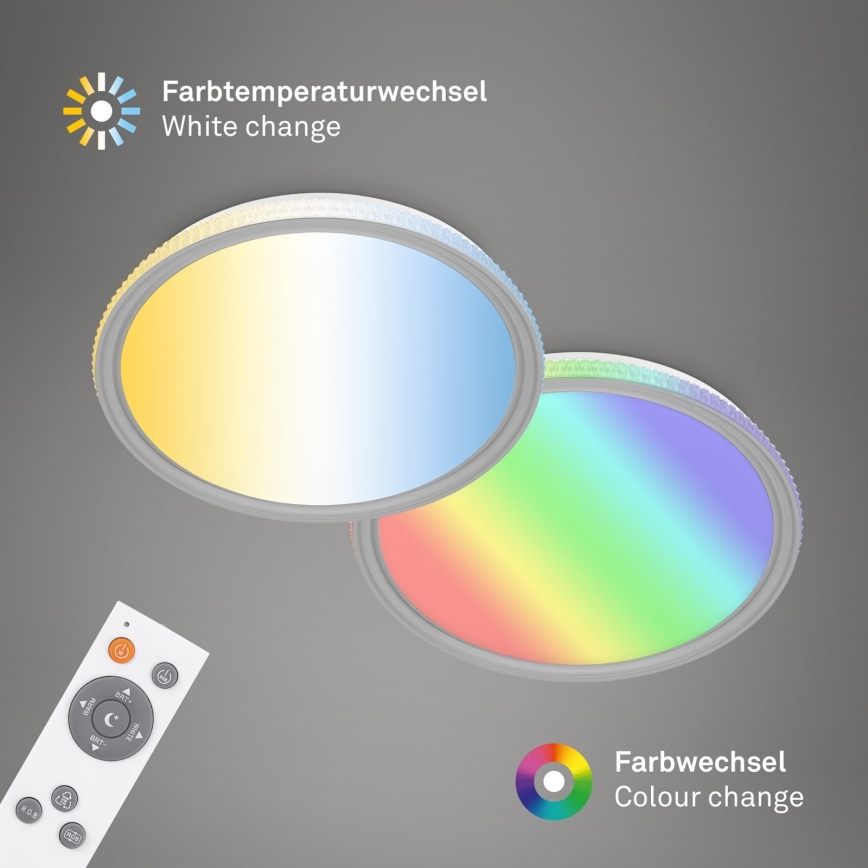 Brilo - RGB LED Dimmerabile Soffitto Lampada LED/40W/230V 3000-6500K + Remote Control