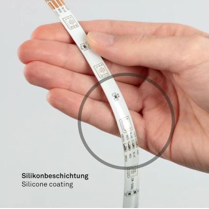 Brilo - Ruban RGBW à intensité variable 6,5m LED/22W/230V + télécommande