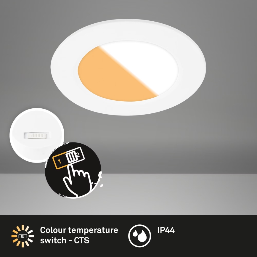 Brilo - SET 3x LED-Einbauleuchte für Badezimmer LED/4W/230V IP44 3000/4000K weiß
