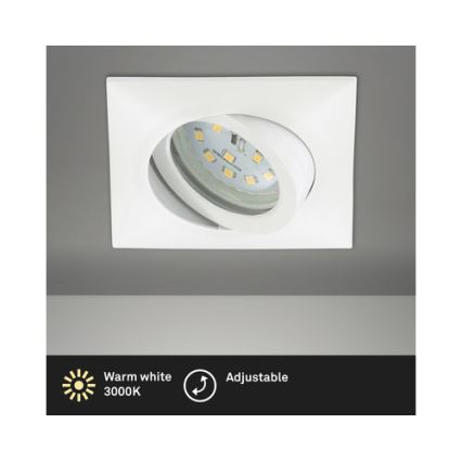 Brilo - Spot encastrable de salle de bain LED/5W/230V IP23 blanc