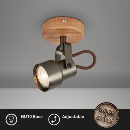 Brilo - Spot LED TAHUN 1xGU10/5W/230V marron