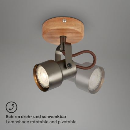 Brilo - Spot LED TAHUN 1xGU10/5W/230V marron
