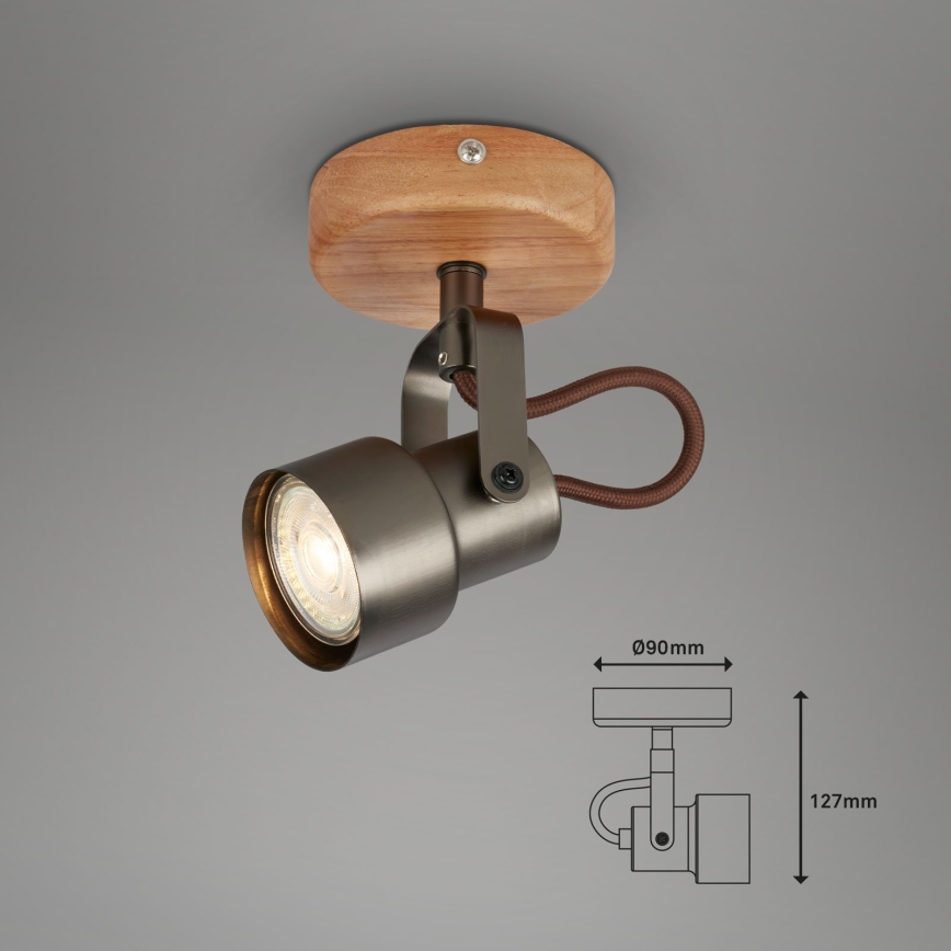 Brilo - Spot LED TAHUN 1xGU10/5W/230V marron