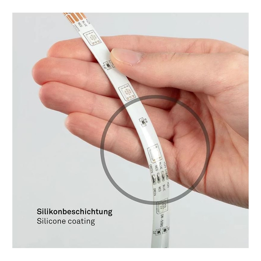 Brilo - Striscia LED RGBW dimmerabile 6,5m LED/22W/230V + telecomando