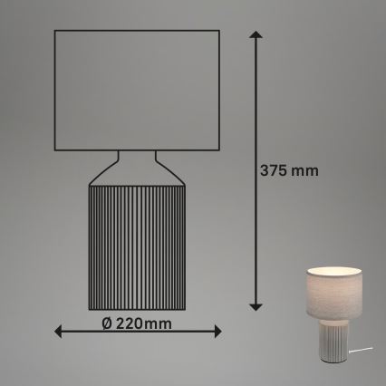 Brilo - Tischlampe INO 1xE14/10W/230V grau