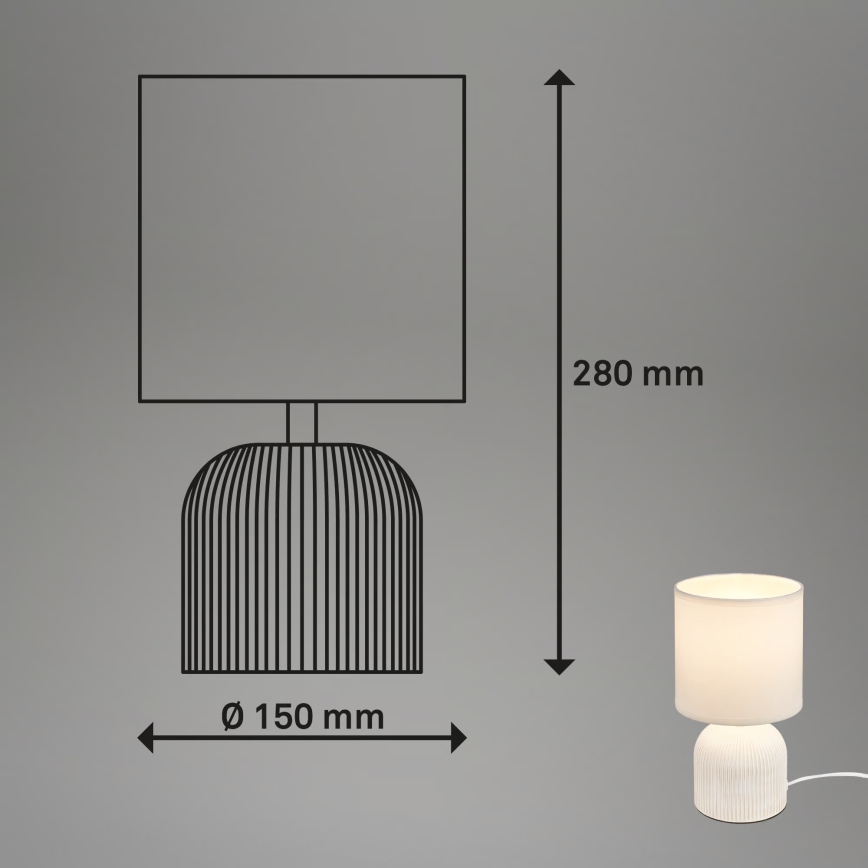 Brilo - Tischlampe INO 1xE14/10W/230V weiß