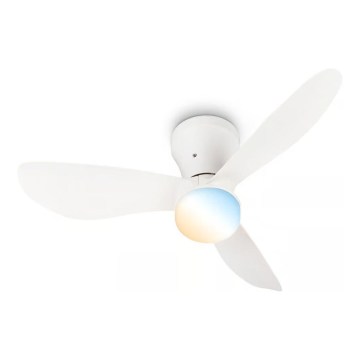 Brilo - Ventilateur de plafond LED à intensité variable LUFITO LED/15W/230V 3000/4000/6000K blanc + télécommande