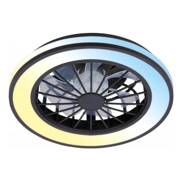 Brilo - Ventilateur de plafond LED dimmable VENTURO LED/24W/230V 3000-6500K noir + télécommande