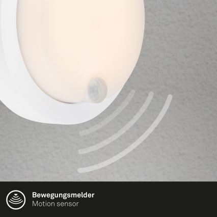 Brilo - LED wiederaufladbare Außenwandleuchte mit Sensor LED/4W/5V 4400 mAh IP44 weiß