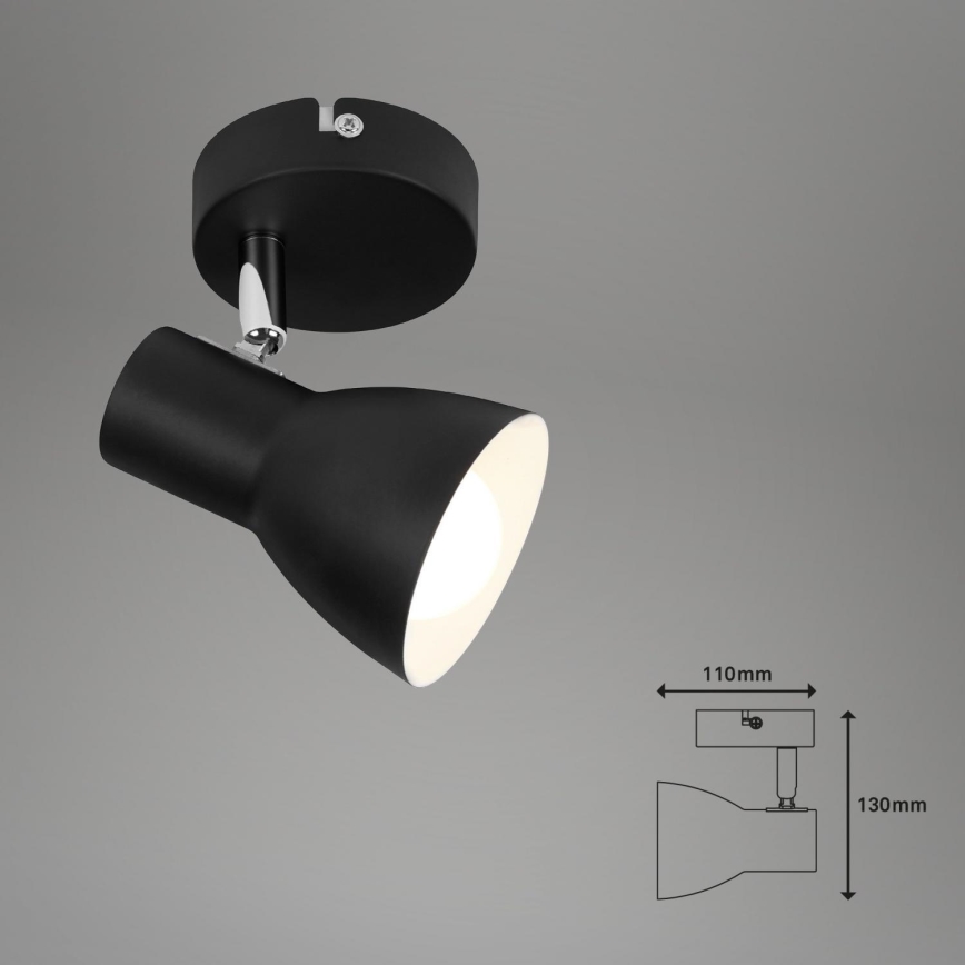 Briloner 10698889 - Faretto da parete 1xE14/25W/230V nero