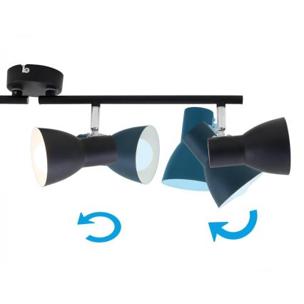 Briloner 10698890 - Faretto 4xE14/25W/230V nero