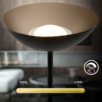 Briloner 1500015 - Lampada da terra dimmerabile a LED ESTATE LED/8W/5V 4000 mAh nera