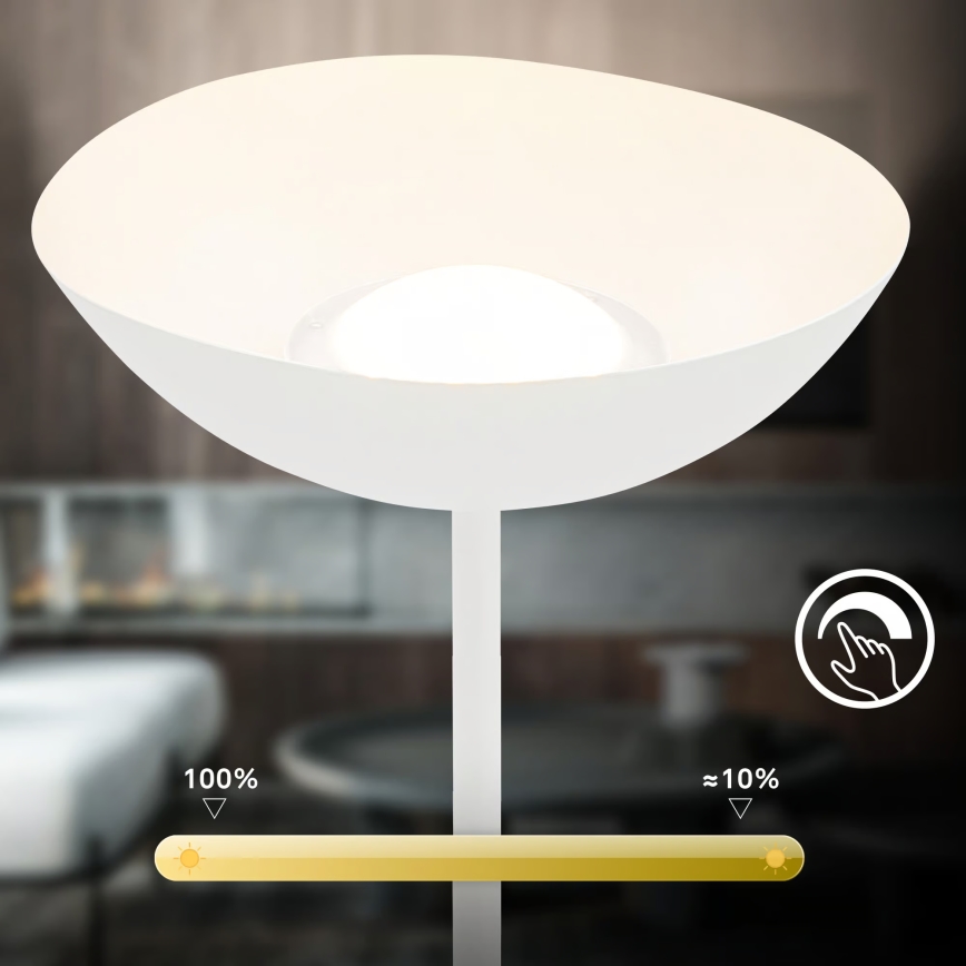 Briloner 1500016 - Lampada da terra dimmerabile ESTATE LED/8W/5V 4000 mAh bianca