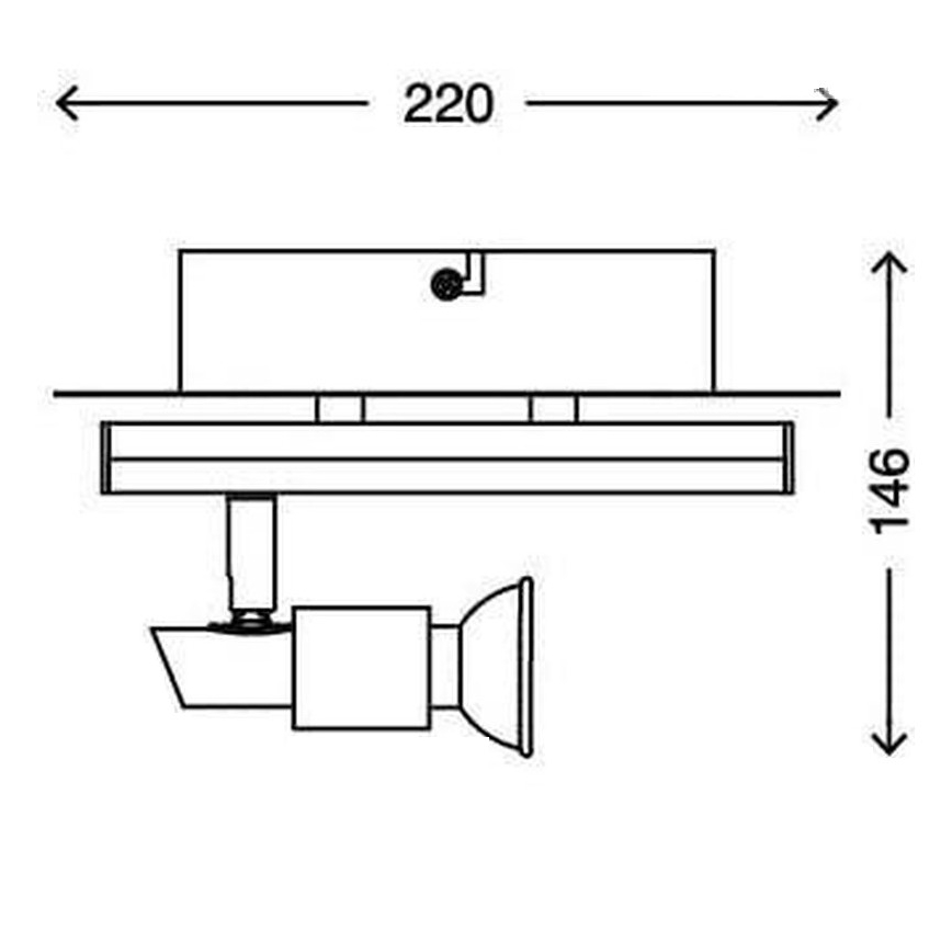 Briloner 2029-028 - Faretto LED REN 1xGU10/3W/230V + LED/4W