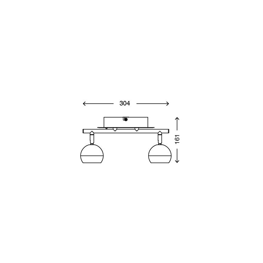 Briloner 2040-022 - LED RGB Dimmbare Spotleuchte 2xLED/3,3W/230V + Fernbedienung