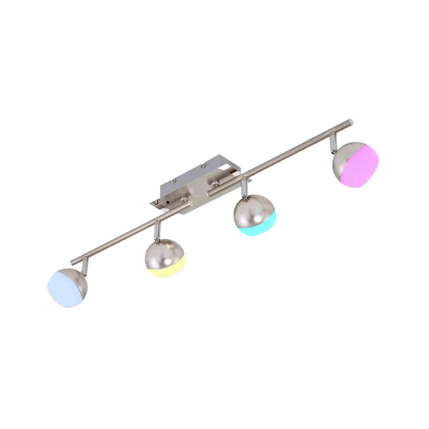 Briloner 2040-042 - LED RGB Faretto dimmerabile BAFFLE 4xLED/3,3W/230V + telecomando