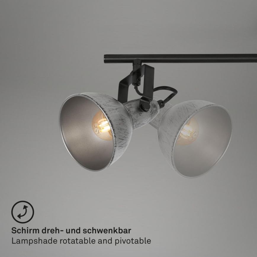 Briloner 2049-034 - Spot RETRO 3xE14/40W/230V gris